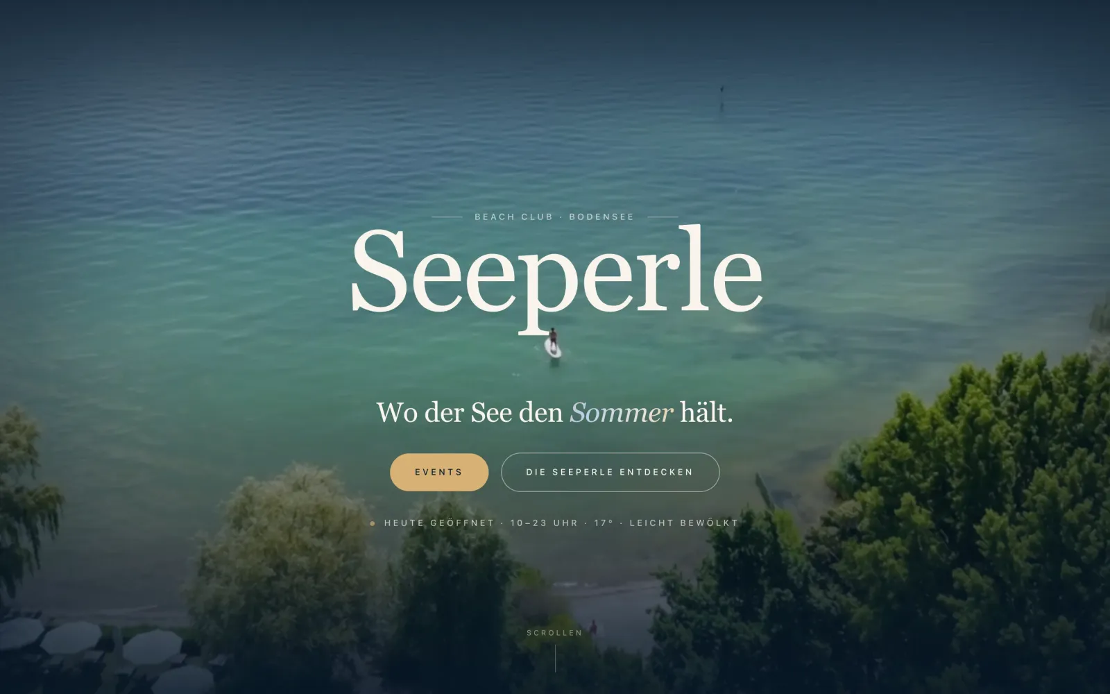 Website von Seeperle – Beach Club & Restaurant